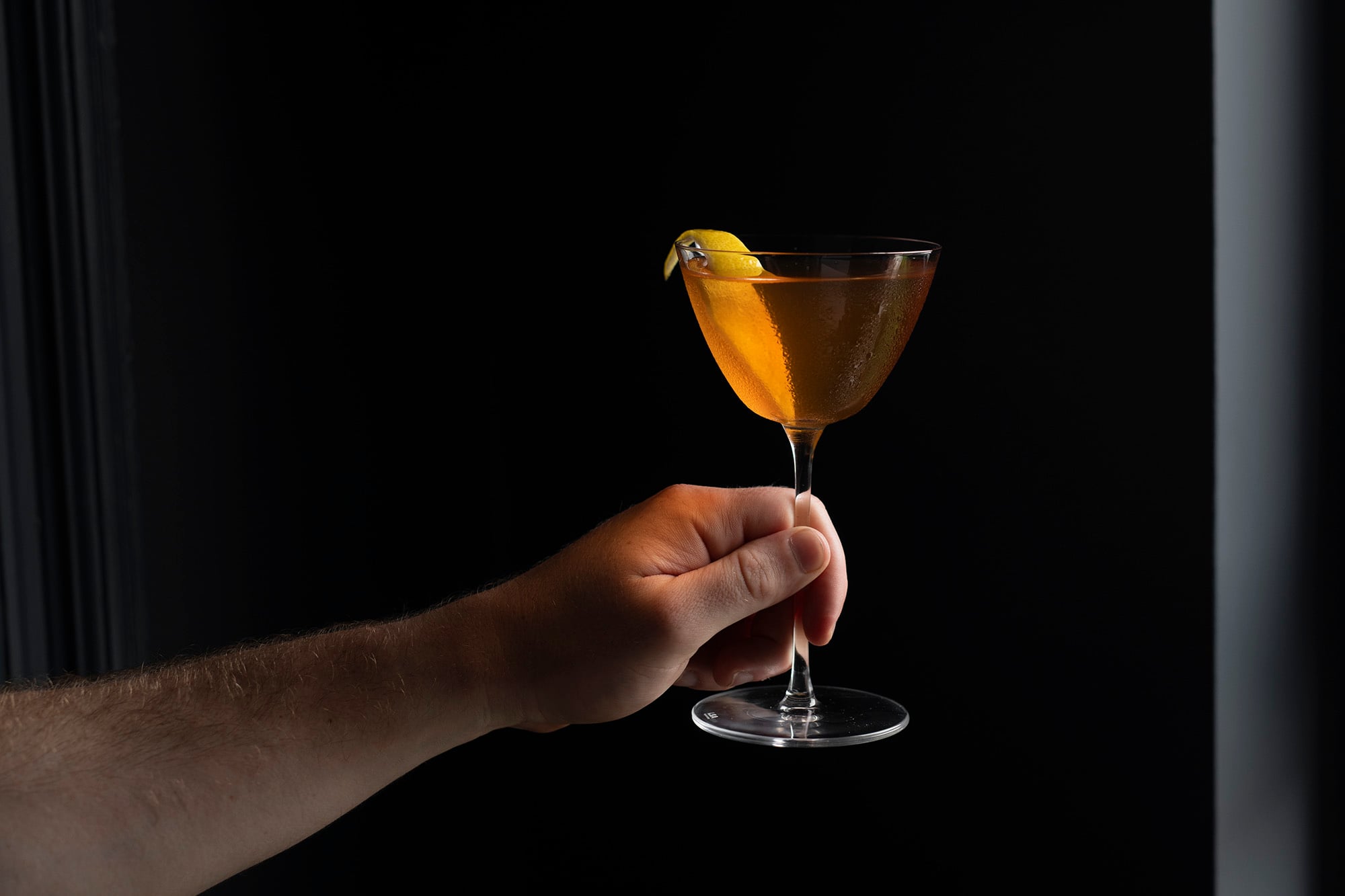 black tea martini cocktail