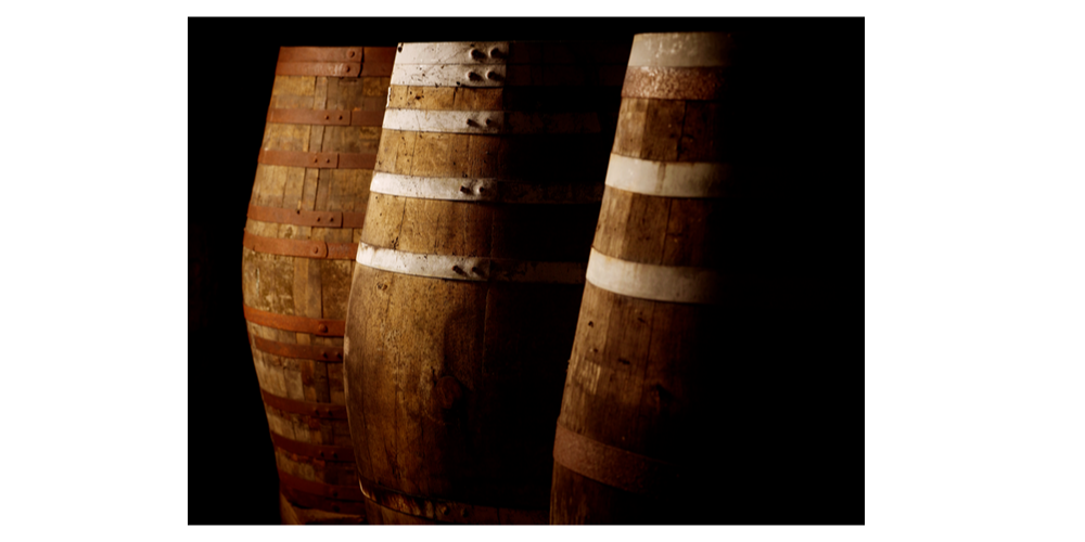 oak casks for maturation